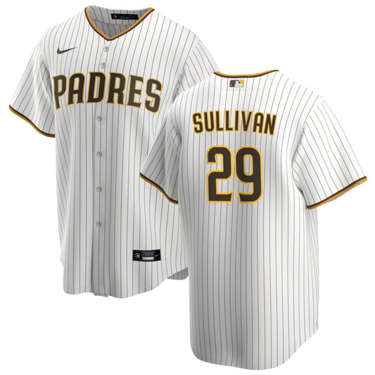 Brett Sullivan San Diego Padres Nike Home Replica Jersey - White