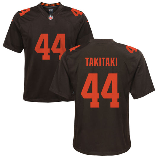 Sione Takitaki Cleveland Browns Nike Youth Alternate Game Jersey - Brown