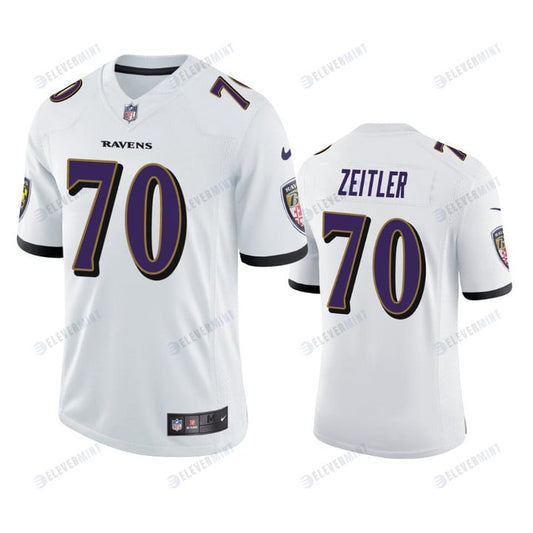 Baltimore Ravens Kevin Zeitler 70 White Vapor Limited Jersey