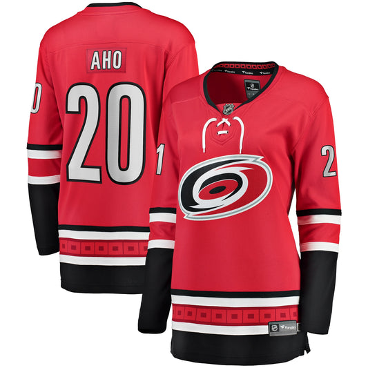 Sebastian Aho Carolina Hurricanes Fanatics Branded Women's Home Breakaway Player Jersey - Red