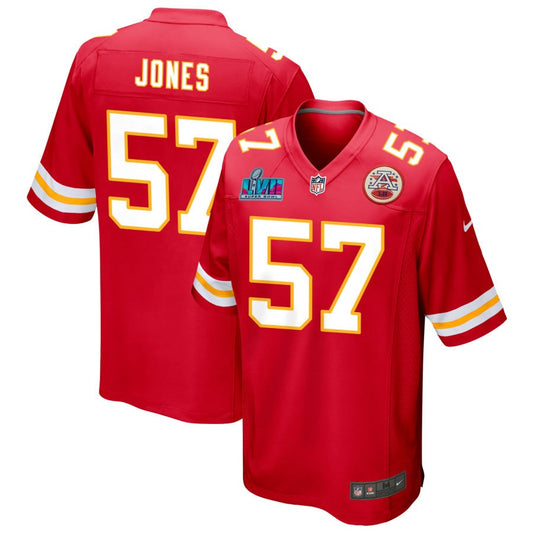 Truman Jones Kansas City Chiefs Nike Super Bowl LVII Game Jersey - Red