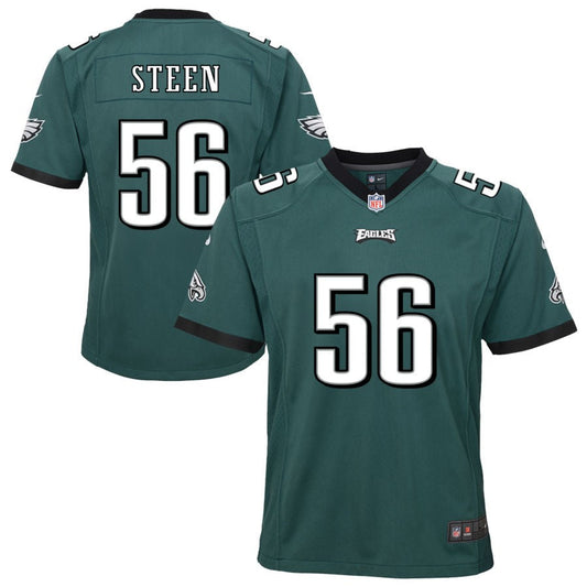 Tyler Steen Philadelphia Eagles Nike Youth Team Game Jersey - Midnight Green