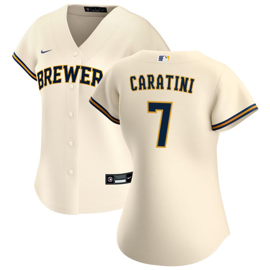 Victor Caratini Milwaukee Brewers Nike Women's Home Replica Jersey - Cream