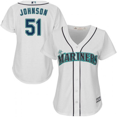 Women's Seattle Mariners Randy Johnson Replica Home Jersey - White