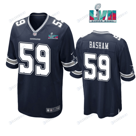 Tarell Basham 59 Dallas Cowboys Super Bowl LVII Super Bowl LVII Navy Men Game Jersey