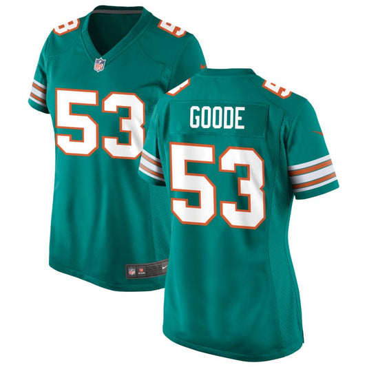 Cameron Goode Miami Dolphins Nike Women's Alternate Game Jersey - Aqua