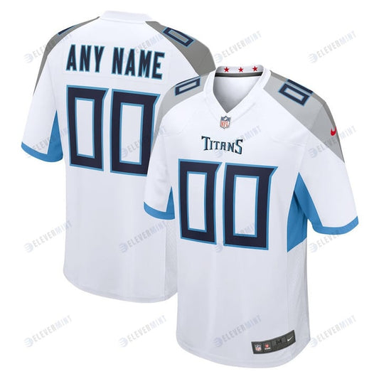 Tennessee Titans Men Custom Game Jersey - White