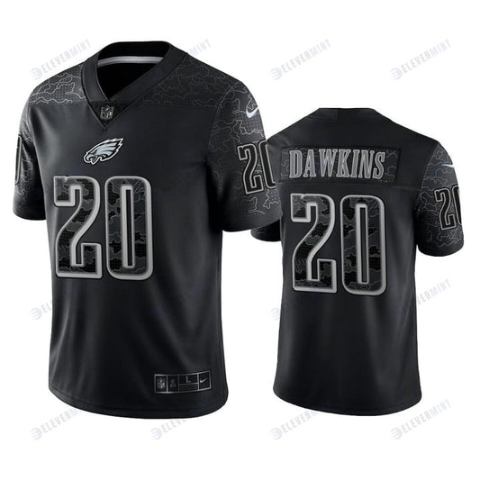 Brian Dawkins 20 Philadelphia Eagles Black Reflective Limited Jersey - Men