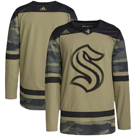 Seattle Kraken adidas Military Appreciation Team Authentic Practice Jersey - Camo