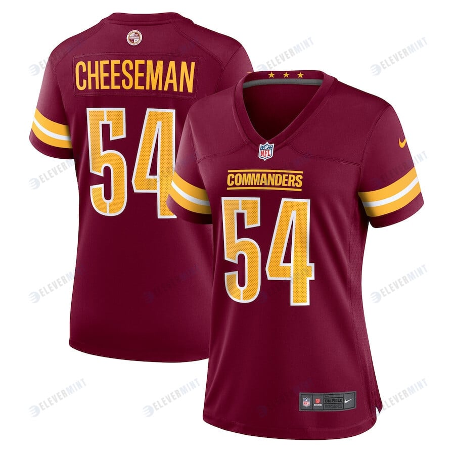 Camaron Cheeseman 54 Washington Commanders Women Game Jersey - Burgundy