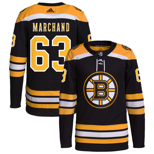 Brad Marchand Boston Bruins adidas Home Primegreen Authentic Pro Jersey - Black