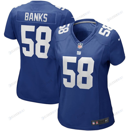 Carl Banks 58 New York Giants Women Game Jersey - Royal