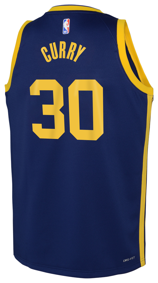 Boys' Grade School Curry Stephen Jordan Warriors Statement Swingman Jersey - Navy