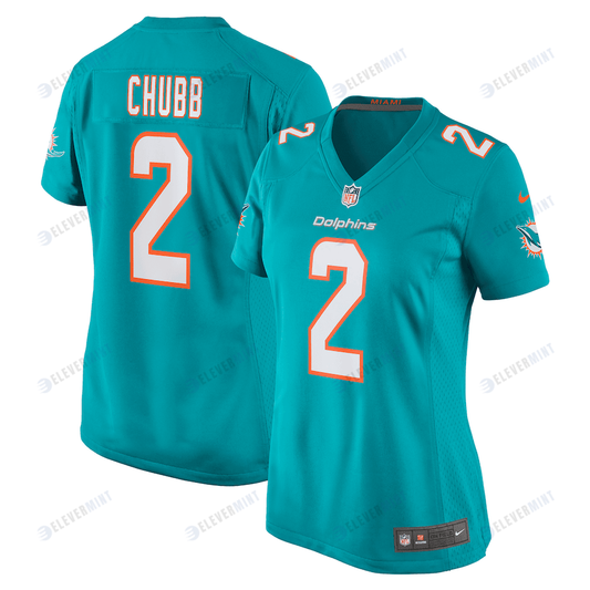 Bradley Chubb 2 Miami Dolphins Women's Game Player Jersey - Aqua