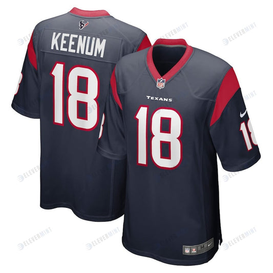 Case Keenum 18 Houston Texans Team Game Men Jersey - Navy