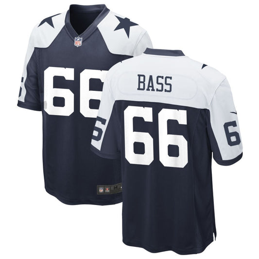 T.J. Bass Dallas Cowboys Nike Alternate Game Jersey - Navy