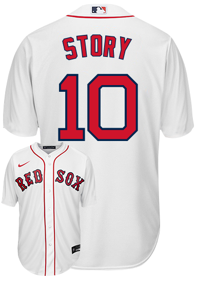 Trevor Story Youth Jersey - Boston Red Sox Replica Kids Home Jersey