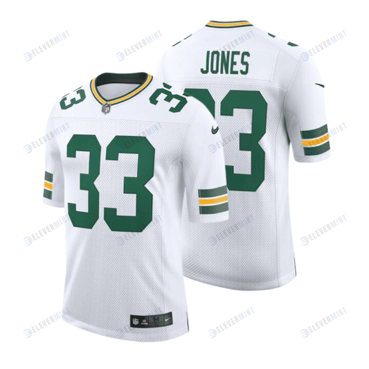 Aaron Jones 33 Green Bay Packers Men Away Limited Jersey - White