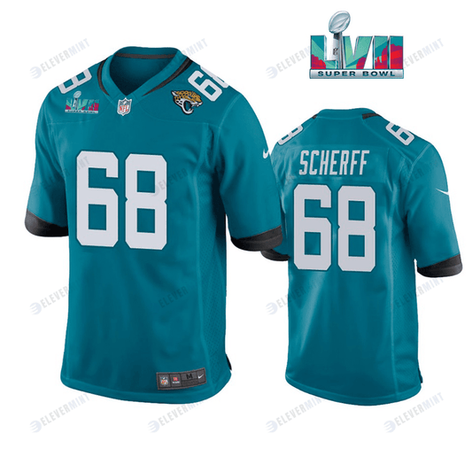 Brandon Scherff 68 Jacksonville Jaguars Super Bowl LVII Super Bowl LVII Teal Men Game Jersey