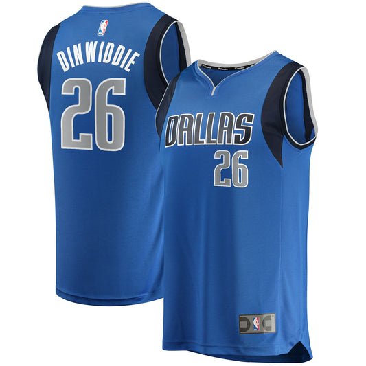 Spencer Dinwiddie Dallas Mavericks Fanatics Branded 2021/22 Fast Break Replica Jersey - Icon Edition - Blue