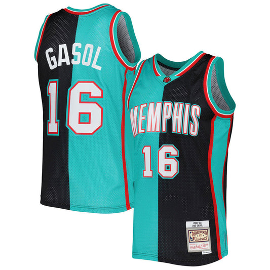 Youth Memphis Grizzlies Pau Gasol 2001-02 Hardwood Classic Jersey - Black/Turquoise