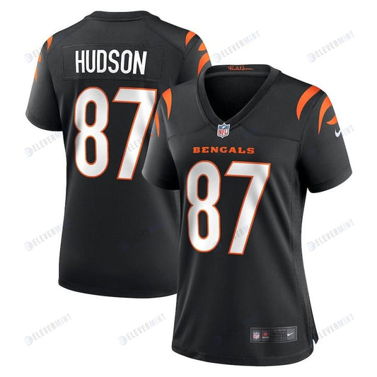 Tanner Hudson 87 Cincinnati Bengals Women's Home Game Player Jersey - Black