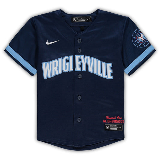 Youth  Nike Cubs City Connect Replica Team Jersey - Navy