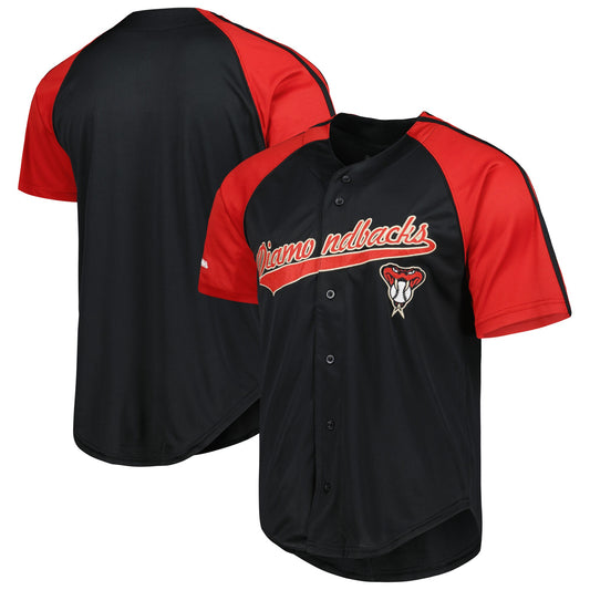 Arizona Diamondbacks Stitches Team Button-Down Raglan Replica Jersey - Red