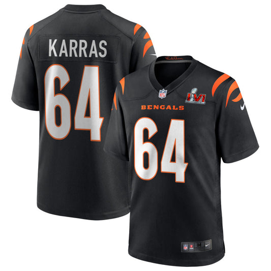 Ted Karras Cincinnati Bengals Nike Super Bowl LVI Game Jersey - Black