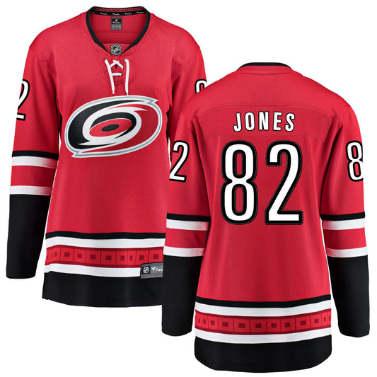 Caleb Jones Carolina Hurricanes Fanatics Branded Women's Home Breakaway Jersey - Red