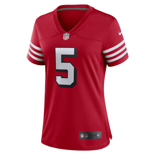 Women's Trey Lance Nike 49ers Game Player Jersey - Red