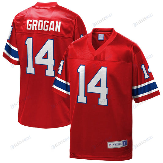 Steve Grogan 14 New England Patriots Pro Line Vintage Men Retired Jersey - Red