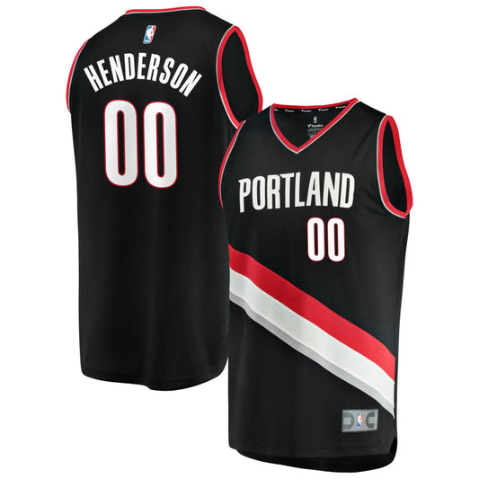 Scoot Henderson Portland Trail Blazers Fanatics Branded Youth Fast Break Replica Jersey Black - Icon Edition