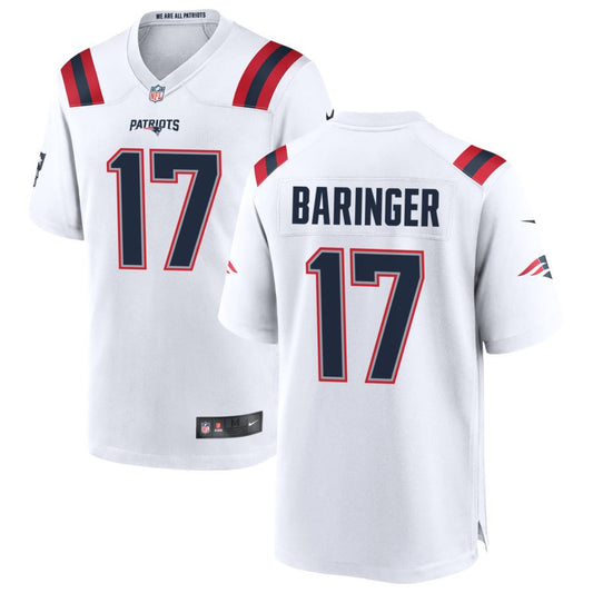 Bryce Baringer New England Patriots Nike Game Jersey - White