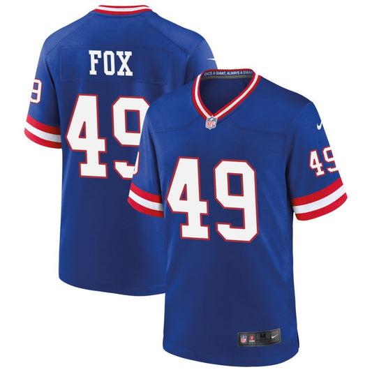 Tomon Fox New York Giants Nike Classic Game Jersey - Royal