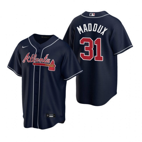 Youth Atlanta Braves Greg Maddux Replica Alternate Jersey - Navy