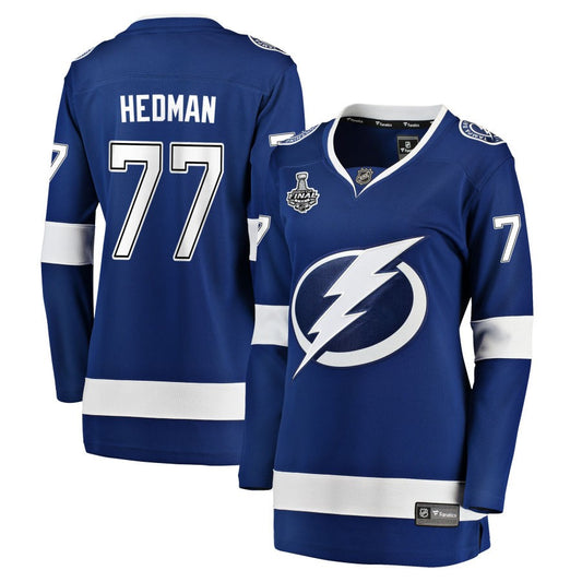 Victor Hedman Tampa Bay Lightning Fanatics Branded Women's 2021 Stanley Cup Champions Home Breakaway Jersey - Blue