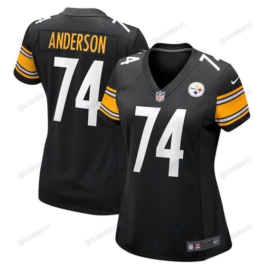 Spencer Anderson 74 Pittsburgh Steelers Women Game Jersey - Black