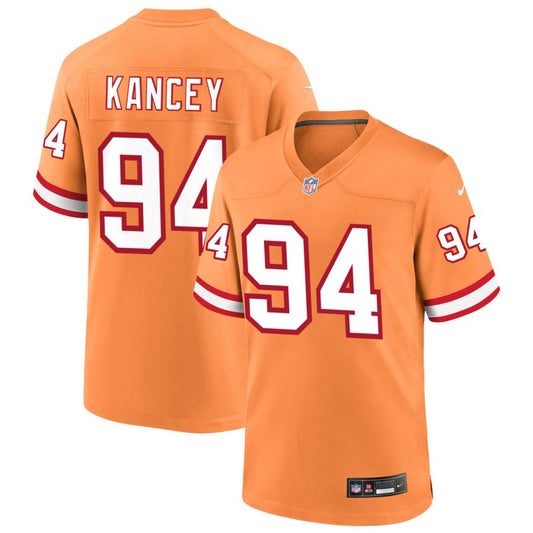 Calijah Kancey Tampa Bay Buccaneers Nike Throwback Game Jersey - Orange