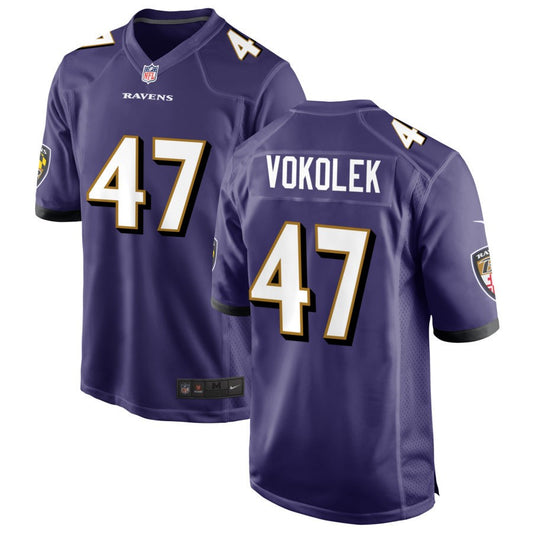 Travis Vokolek Baltimore Ravens Nike Game Jersey - White