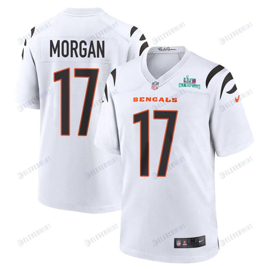 Stanley Morgan 17 Cincinnati Bengals Super Bowl LVII Champions Men Game Jersey - White