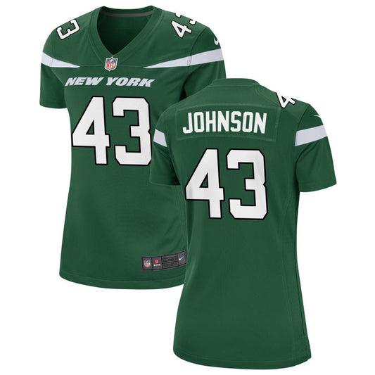 Caleb Johnson New York Jets Nike Women's Game Jersey - Gotham Green