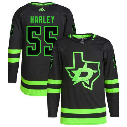 Thomas Harley Dallas Stars adidas Alternate Primegreen Authentic Pro Jersey - Black