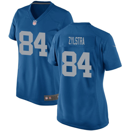 Shane Zylstra Detroit Lions Nike Women's Throwback Game Jersey - Blue