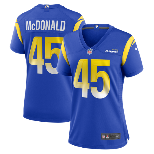 Camren McDonald Los Angeles Rams Nike Women's  Game Jersey - Royal