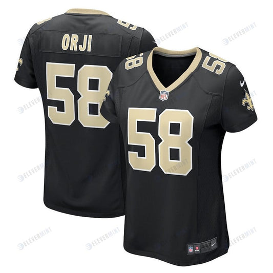 Anfernee Orji 58 New Orleans Saints Women Team Game Jersey - Black