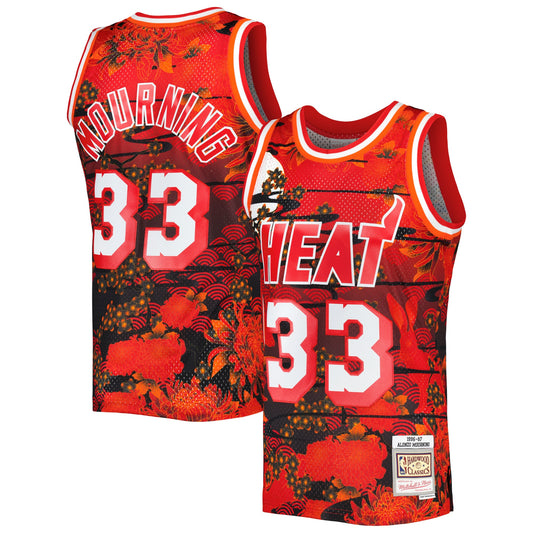 Alonzo Mourning Miami Heat Mitchell & Ness Hardwood Classics Lunar New Year Swingman Jersey - Red