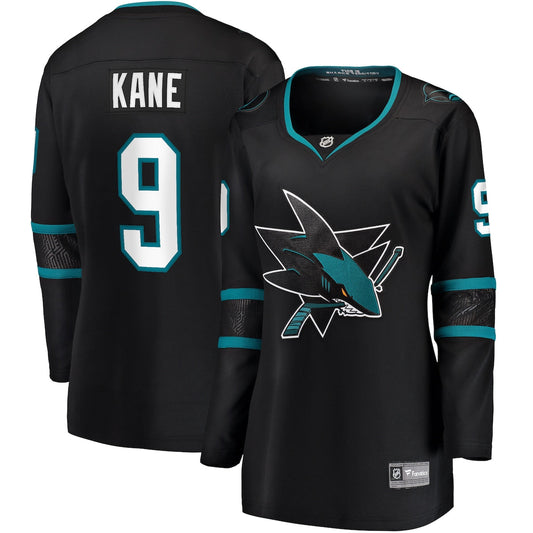 Women's Evander Kane Fanatics Sharks Alternate Premier Breakaway Jersey - Black