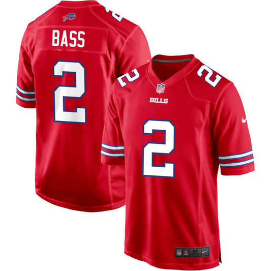 Tyler Bass Buffalo Bills Nike Alternate Game Jersey - Red