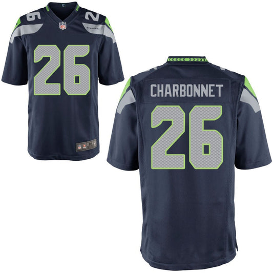 Zach Charbonnet Seattle Seahawks Nike Youth Game Jersey - College Navy